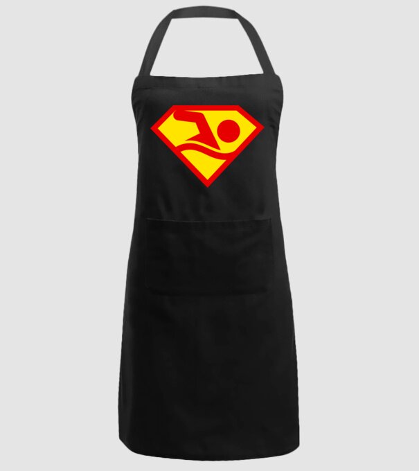 Supersportiv ÎNOTĂTOR model negru pe tricou