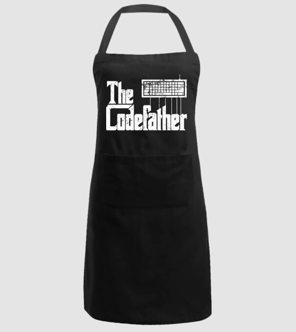 Tricou programator The Codefather model negru pe tricou