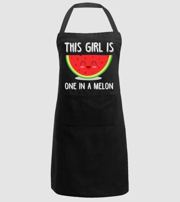 This girl is one in a melon white model negru pe tricou