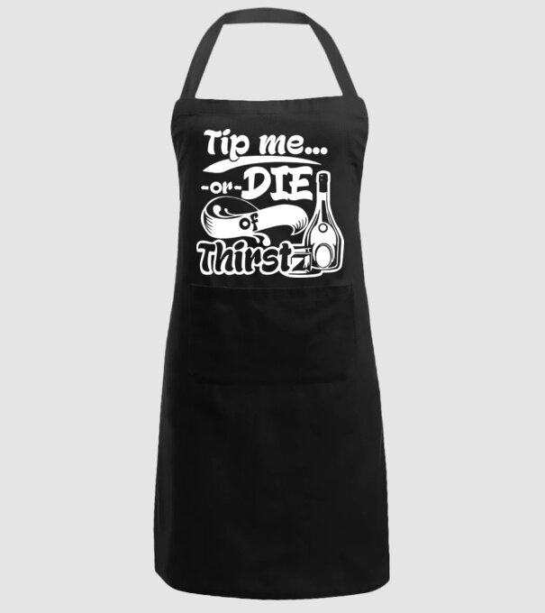 Tip me or die in Thirst model negru pe tricou