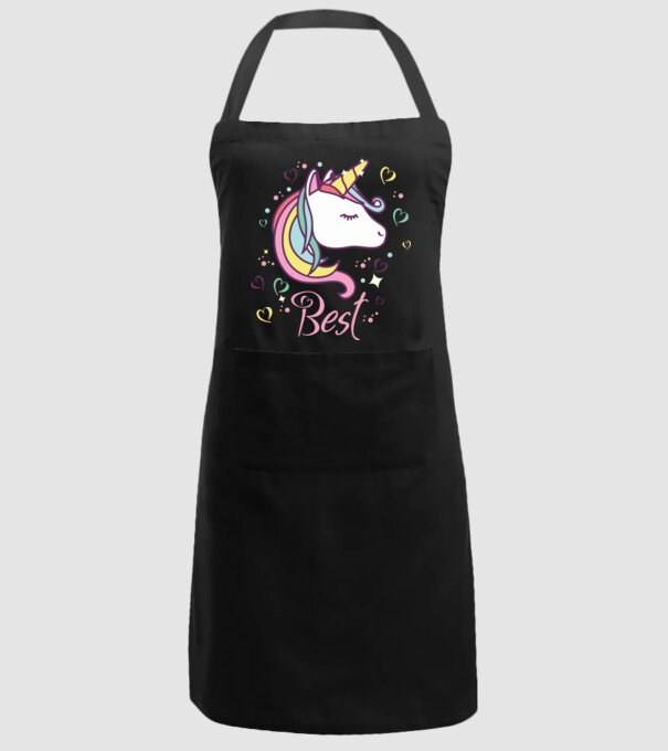 Unicorn Best model negru pe tricou