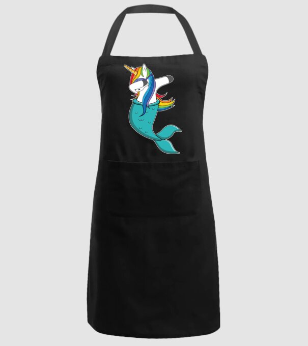 Unicorn Sirenă DAB model negru pe tricou