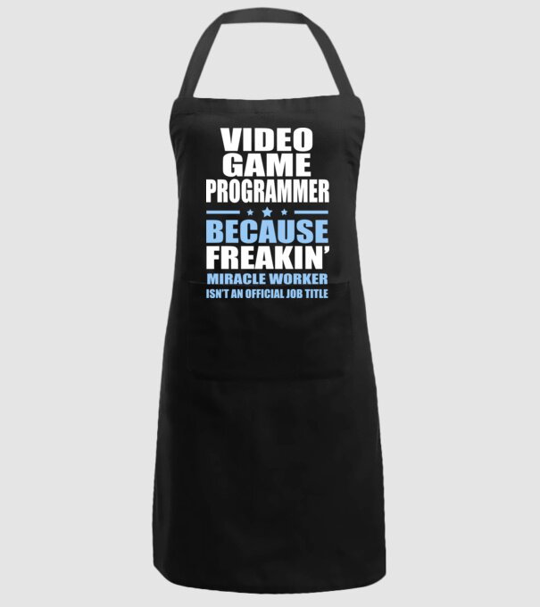 Video game Programmer model negru pe tricou