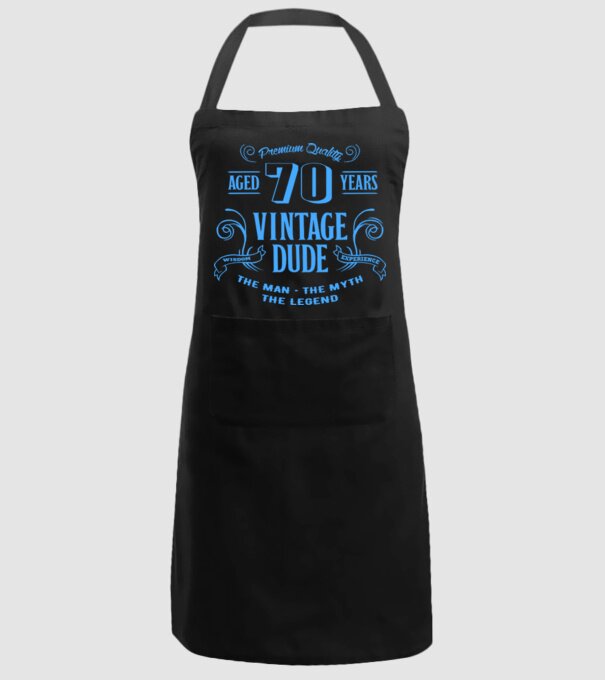 Vintage Dude - 70 model negru pe tricou