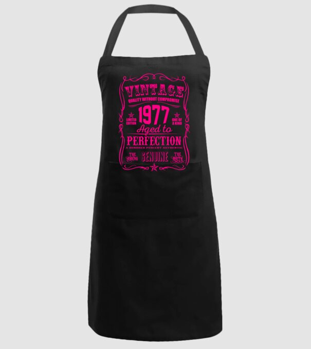 Vintage Perfection - 1977 model negru pe tricou
