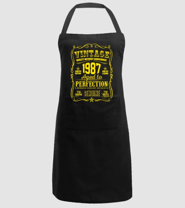 Vintage Perfection - 1987 model negru pe tricou