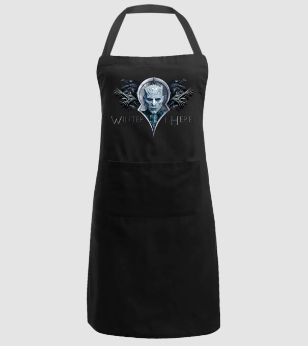 Winter is Here model negru pe tricou