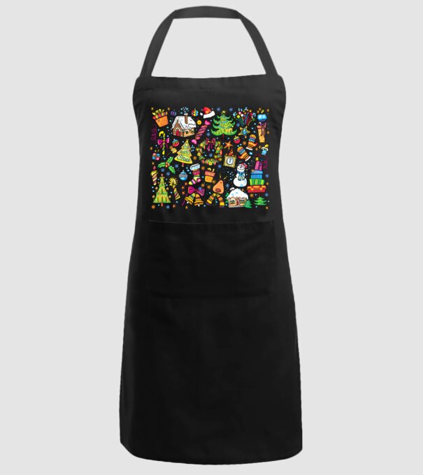 Xmas elements model negru pe tricou