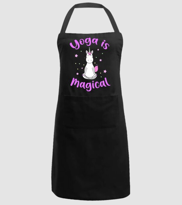 yoga is magical model negru pe tricou