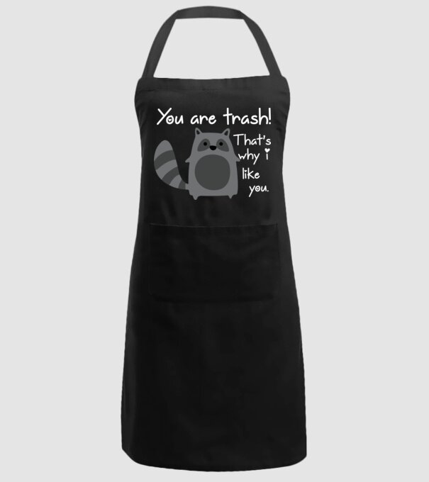 You are trash! model negru pe tricou