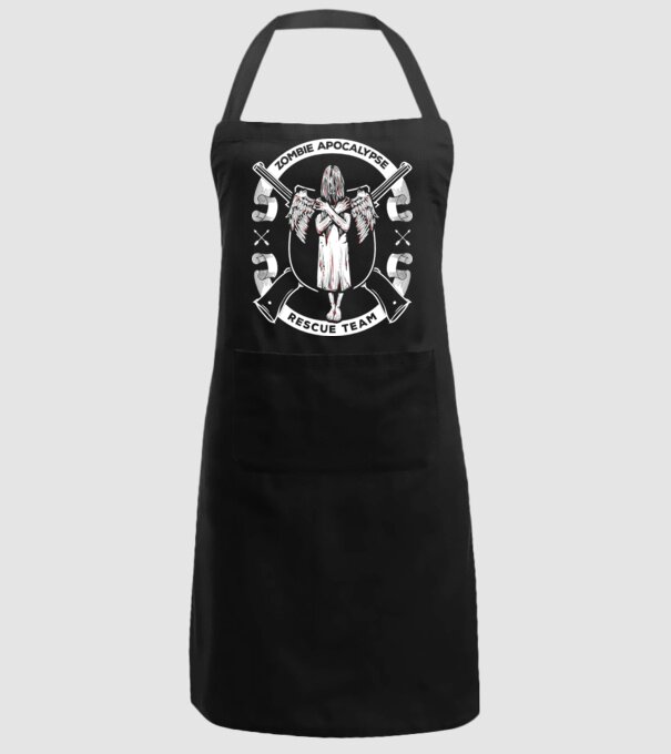 Zombie apocalypse rescue team angel model negru pe tricou