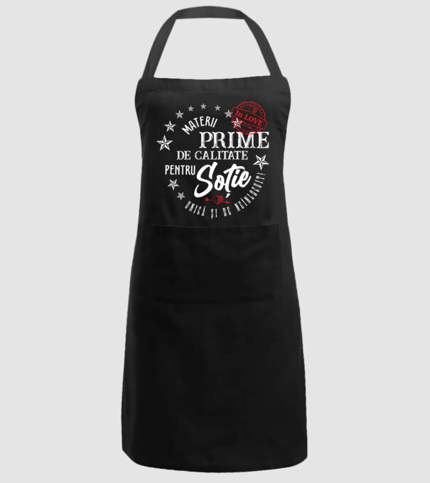 00_Materii prime de calitate pentru soție model negru pe tricou