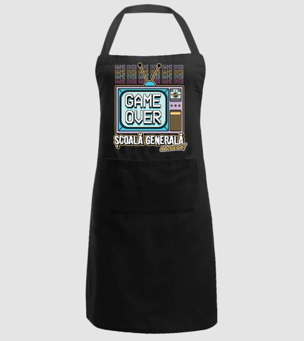 Absolvire retro școală generală model negru pe tricou