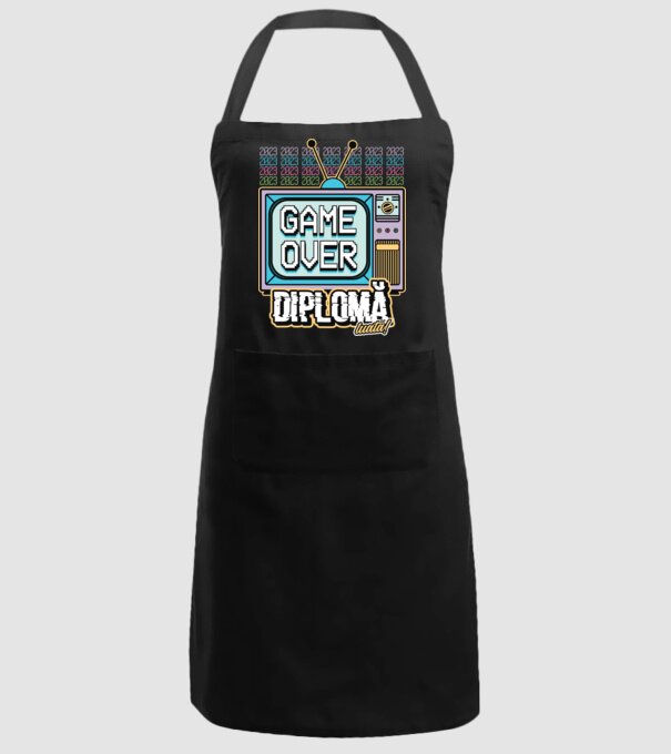 Absolvire retro diplomă model negru pe tricou