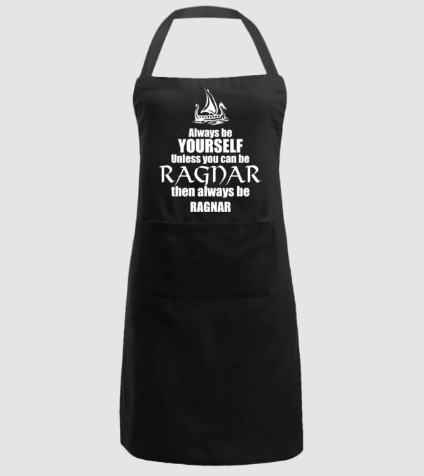 Always be Ragnar! model negru pe tricou