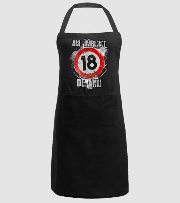 Am împlinit 18 de ani! model negru pe tricou