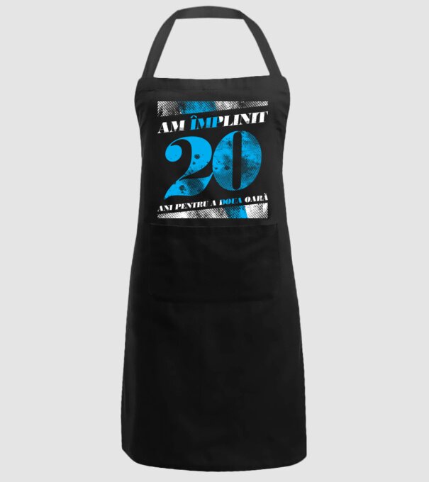 Am împlinit 20 ani pentru a doua oară model negru pe tricou