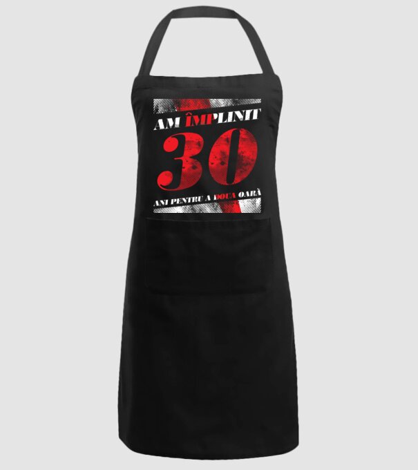 Am împlinit 30 ani pentru a doua oară model negru pe tricou