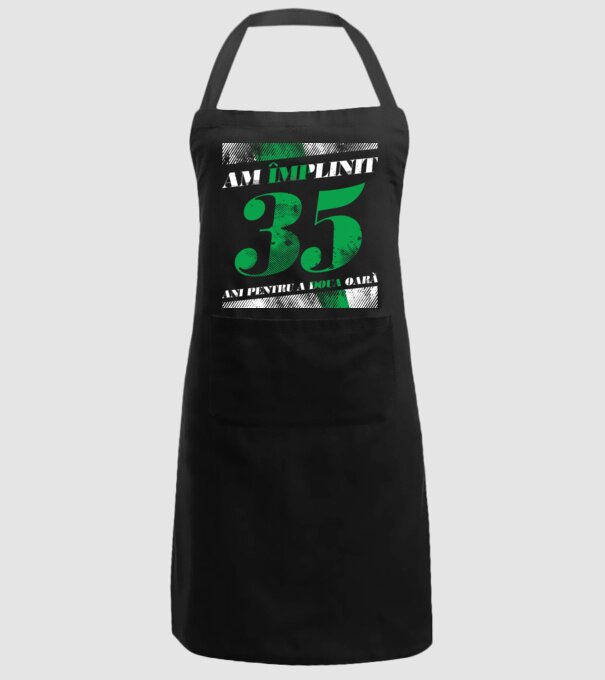 Am împlinit 35 ani pentru a doua oară model negru pe tricou