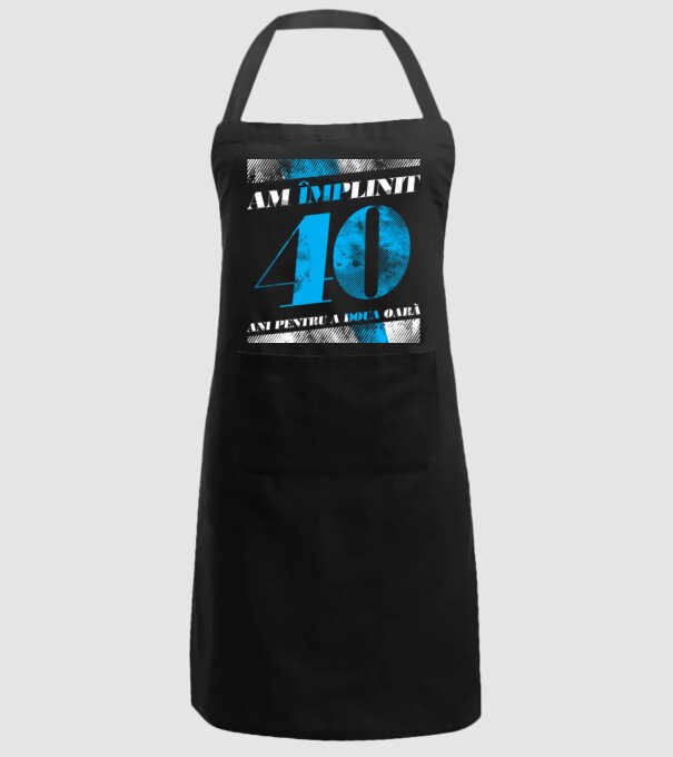 Am împlinit 40 ani pentru a doua oară model negru pe tricou
