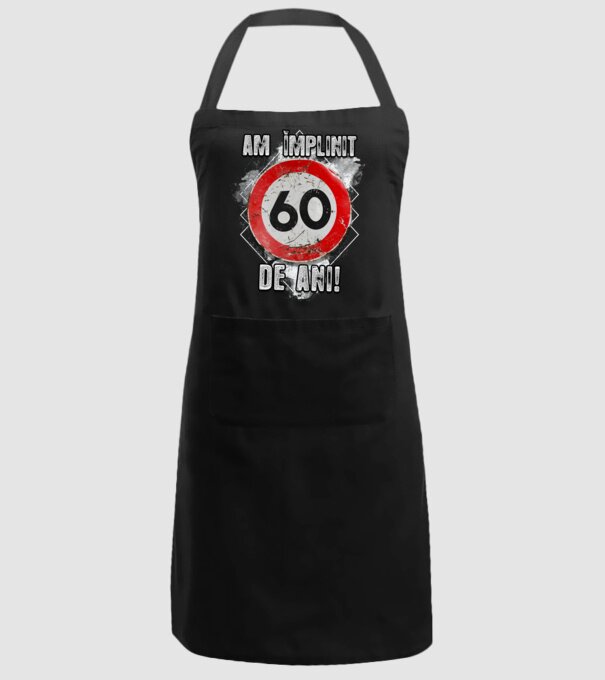 Am împlinit 60 de ani! model negru pe tricou