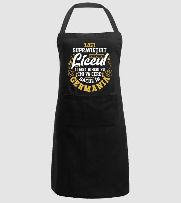 Am supraviețuit liceul model negru pe tricou