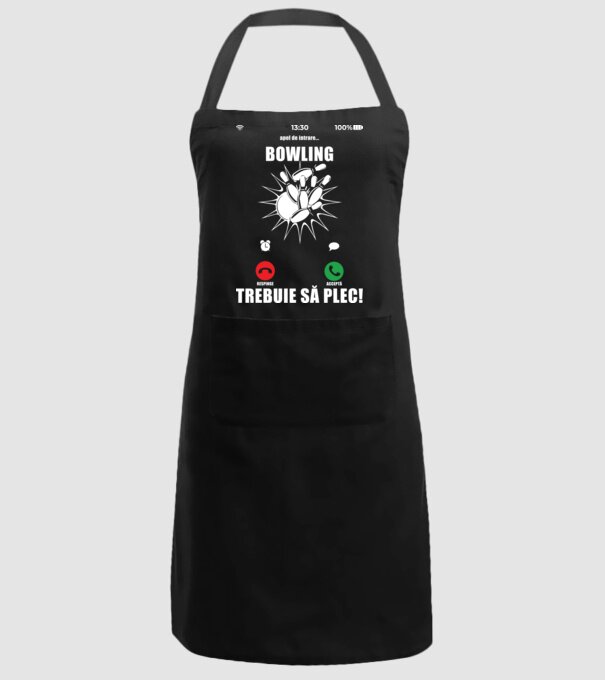apel de intrare - bowling - respinge - acceptă - TREBUIE SĂ PLEC! model negru pe tricou