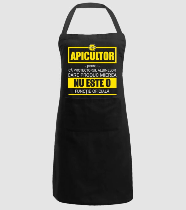 apicultor - pentru că protectorul albinelor care produc mierea nu este o funcție oficială model negru pe tricou