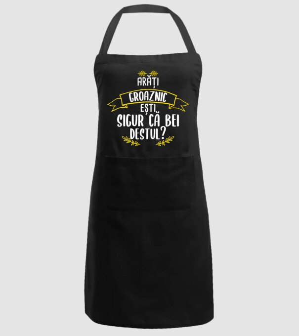 arăți groaznic, ești sigur că bei destul? model negru pe tricou