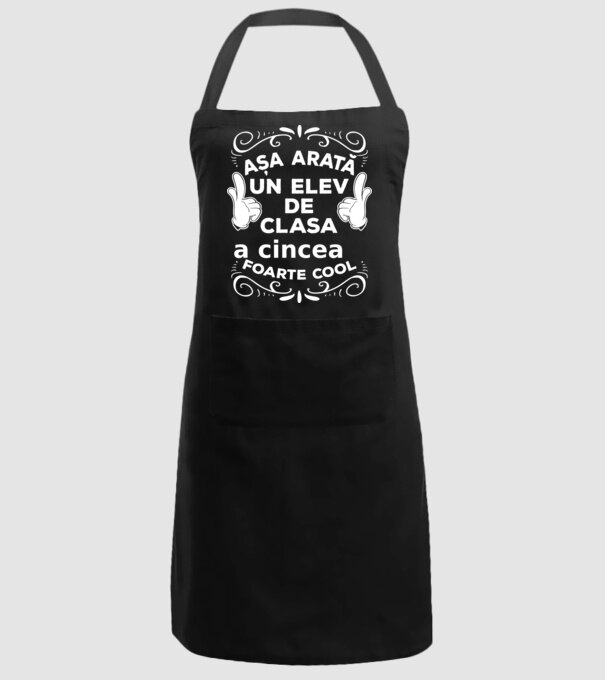 Așa arată un elev de clasa a cincea foarte cool model negru pe tricou