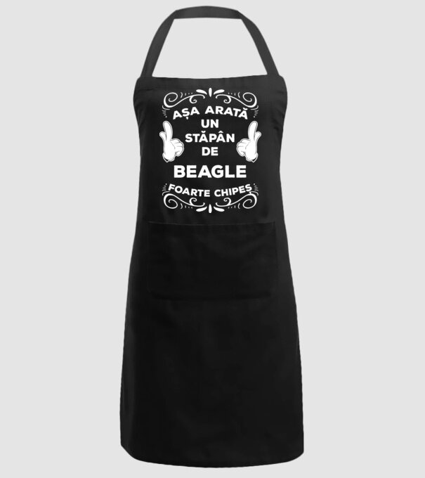 Așa arată un stăpân de Beagle foarte chipeș model negru pe tricou