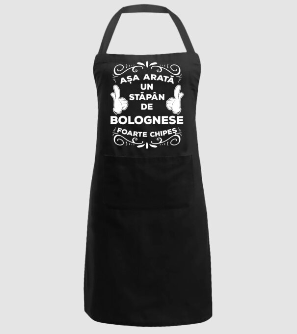 Așa arată un stăpân de Bolognese foarte chipeș model negru pe tricou