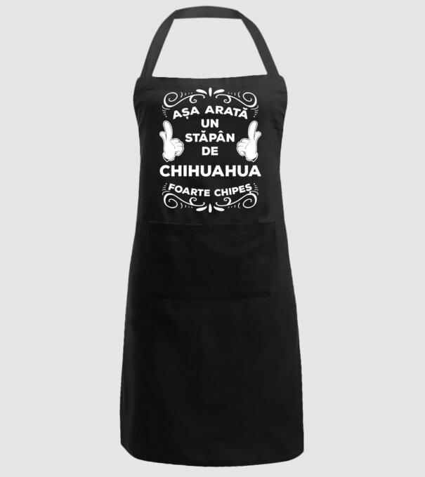 Așa arată un stăpân de Chihuahua foarte chipeș model negru pe tricou