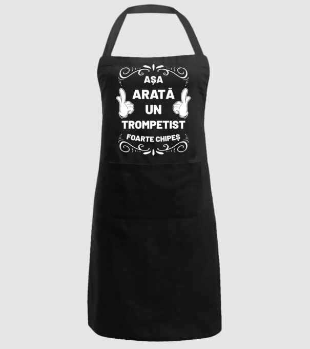 așa arată un trompetist foarte chipeș model negru pe tricou