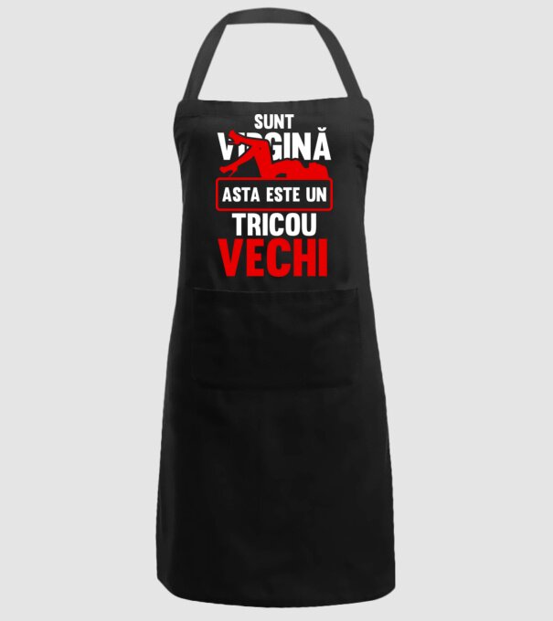sunt virgină! - Asta este un tricou vechi model negru pe tricou