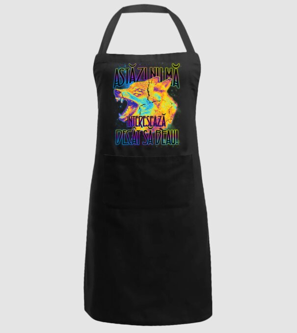 astăzi nu mă interesează decât să beau! model negru pe tricou