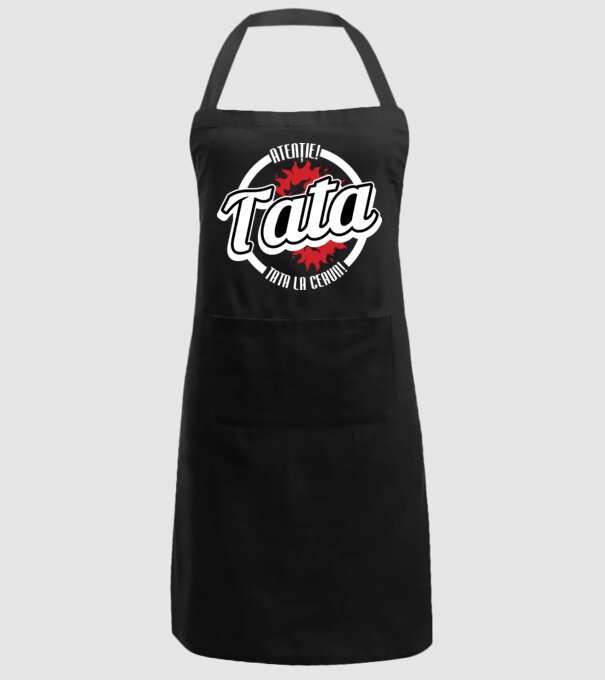 Atenție! Tata la ceaun! model negru pe tricou