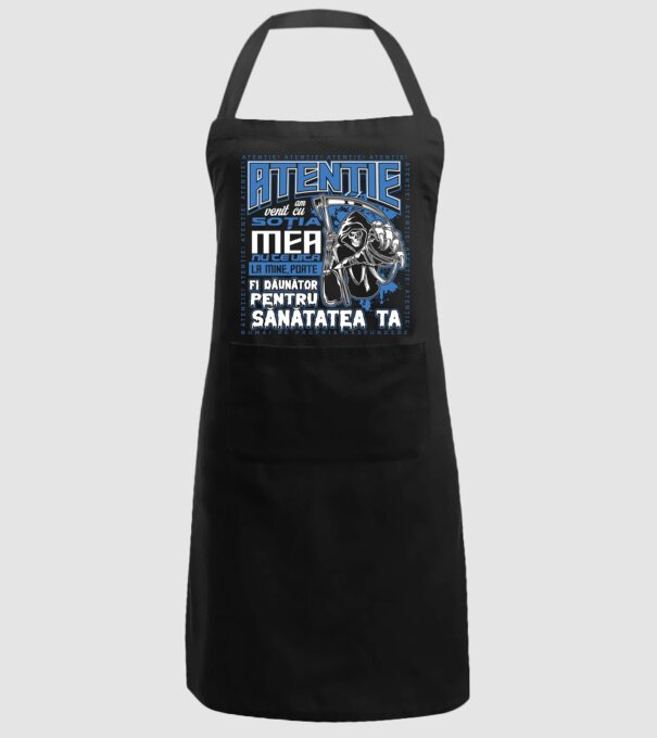 Atenție Am venit cu soția mea model negru pe tricou