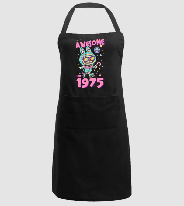 Awesome since 1975 - Labubu model negru pe tricou