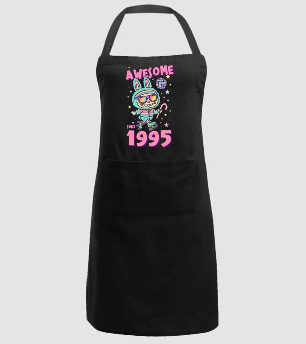 Awesome since 1995 - Labubu model negru pe tricou