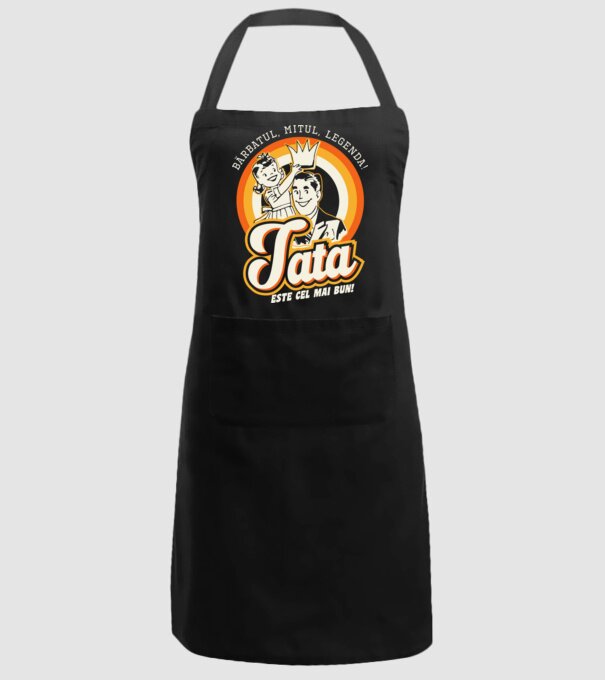 Bărbatul, mitul, legenda! Tata este cel mai bun! model negru pe tricou