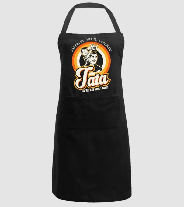 Bărbatul, mitul, legenda! Tata este cel mai bun! model negru pe tricou