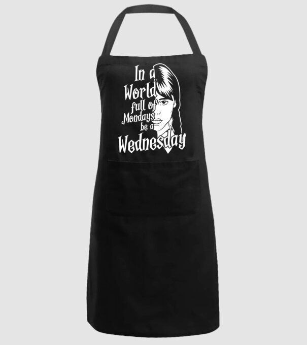  Be a Wednesday model negru pe tricou