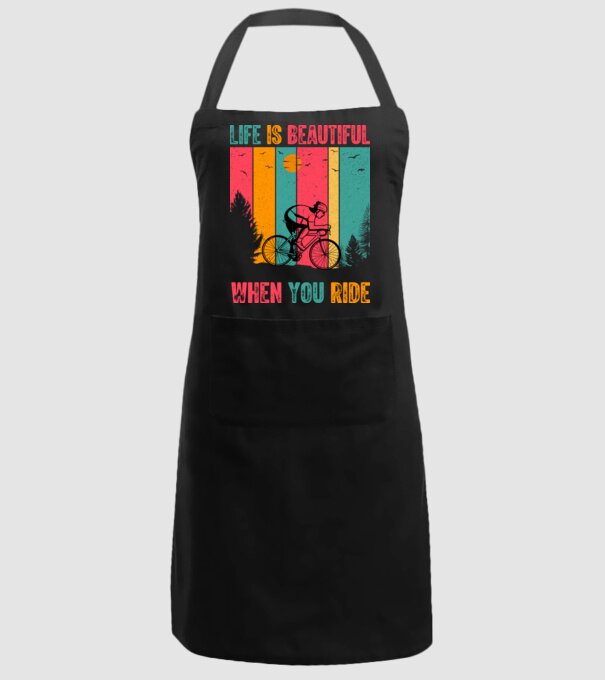 Beautiful ride model negru pe tricou