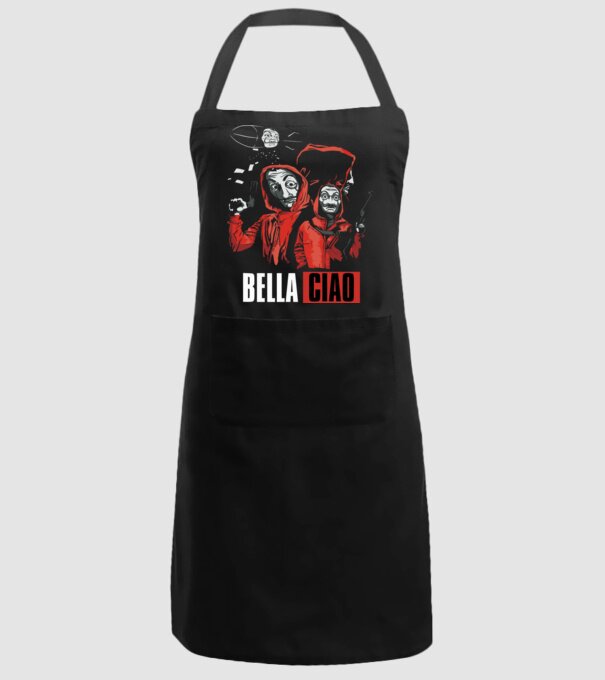 bella ciao money heist model negru pe tricou
