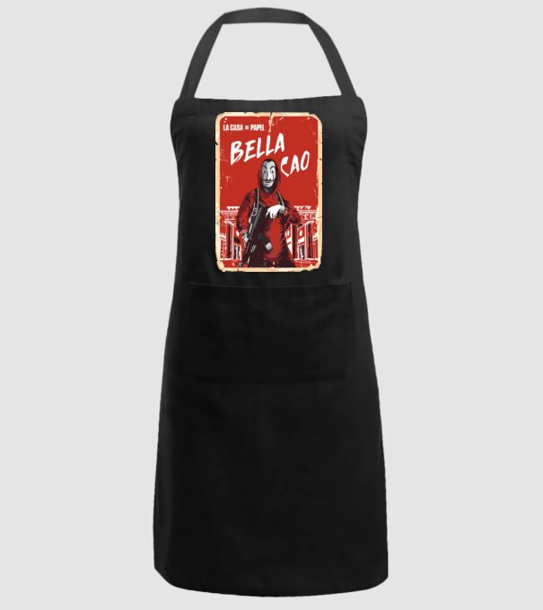 bella ciao poster retro model negru pe tricou