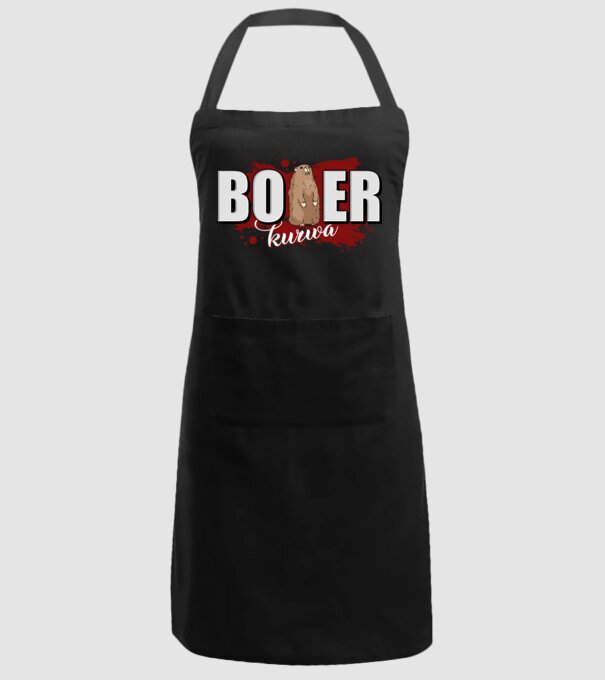 Bober Kurwa model negru pe tricou