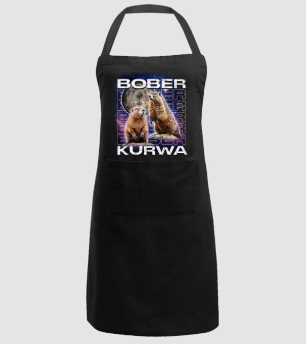 Bóber Kurwa universe model negru pe tricou
