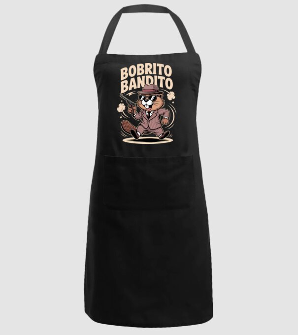 Bobrito Bandito model negru pe tricou