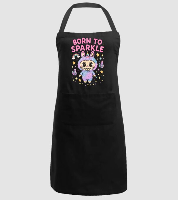 Born to sparkle model negru pe tricou